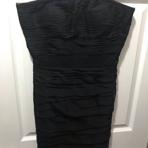 Black Monique Lhuillier bridesmaid dress